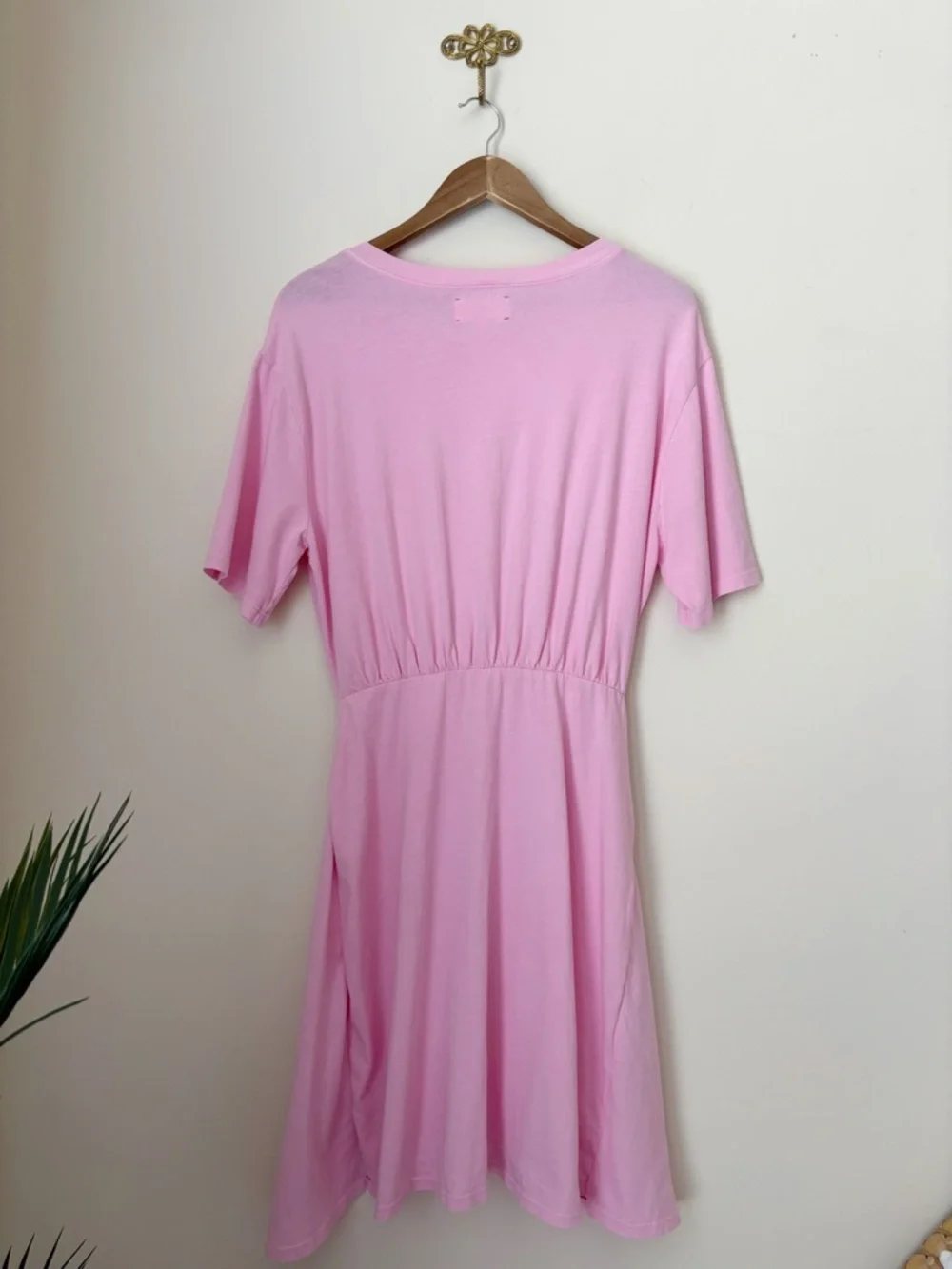 Xirena Pink Tie Front T Shirt Emme Dress Medium Summer Classic - Picture 5 of 9